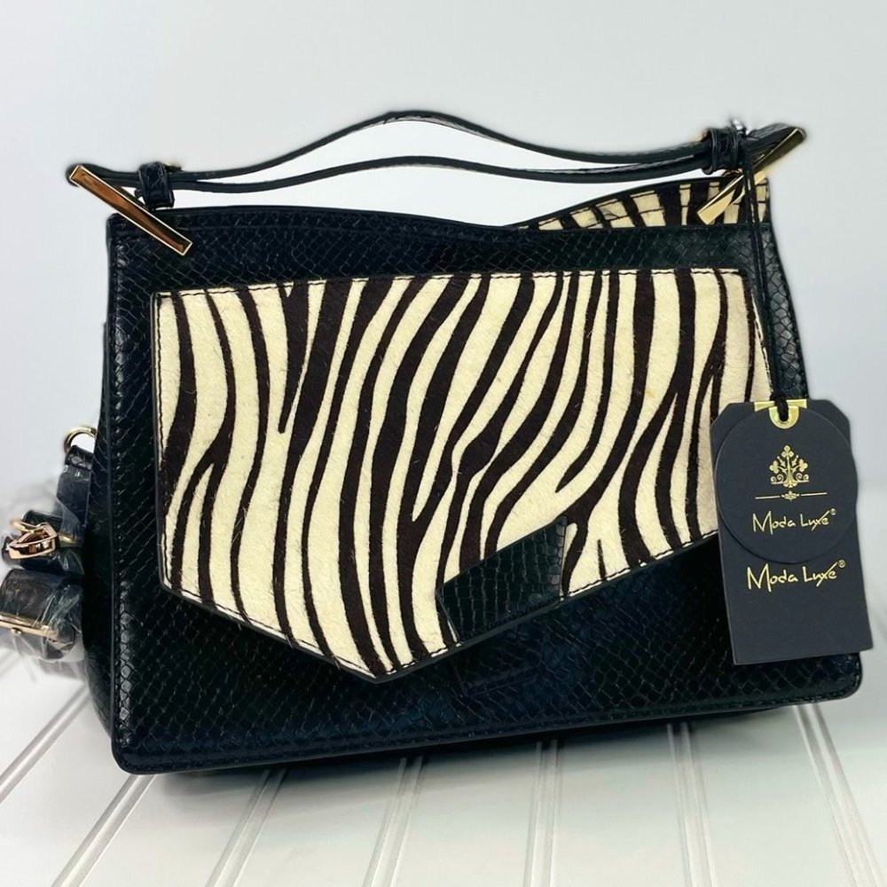 Moda Luxe Calf Hair Satchel